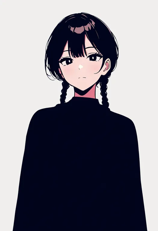 masterpiece, best quality, newest, absurdres, highres, safe, braid, 1girl, solo, simple_background — by k3scat, made with ComfyUI