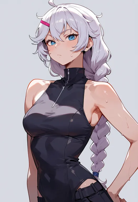 masterpiece, best quality, score_7, safe, kallen kaslana, solo, upper body, simple background — by k3scat, made with ComfyUI
