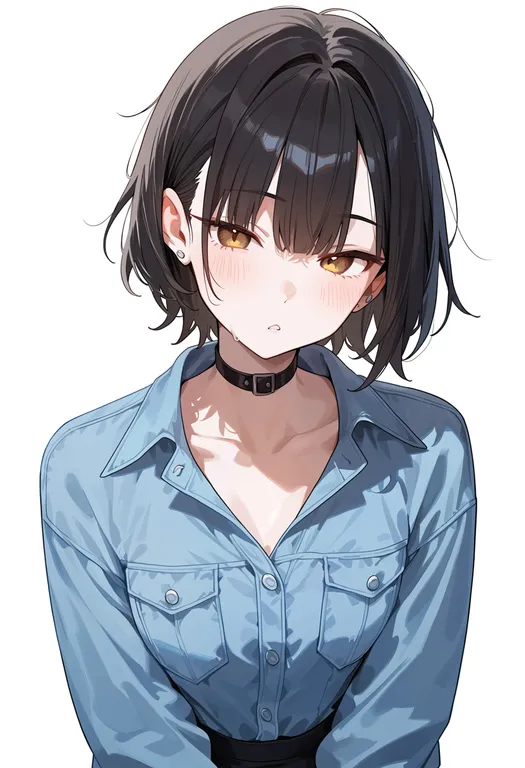 masterpiece, best quality, score_7, safe, inumi, solo, upper body, simple background — by k3scat, made with ComfyUI