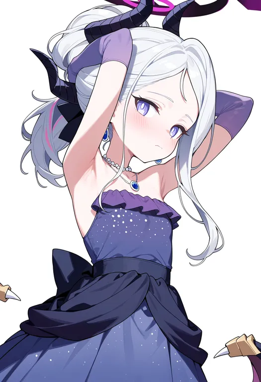 masterpiece, best quality, score_7, safe, hina (dress) (blue archive), blue archive, solo, upper body, simple background — by k3scat, made with ComfyUI