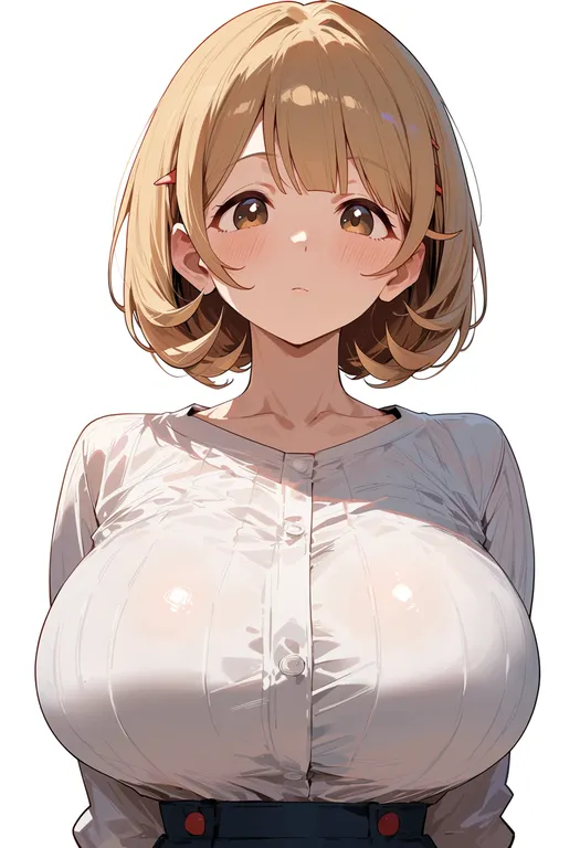 masterpiece, best quality, score_7, safe, narusawa ryouka, solo, upper body, simple background — by k3scat, made with ComfyUI