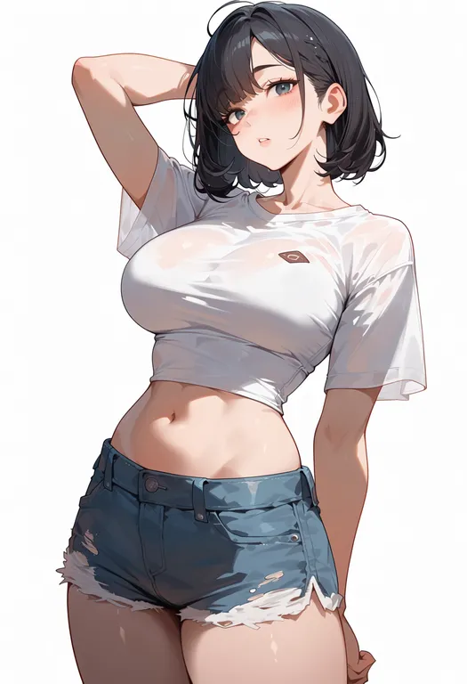 masterpiece, best quality, score_7, safe, tomoyo after, solo, simple background — by k3scat, made with ComfyUI