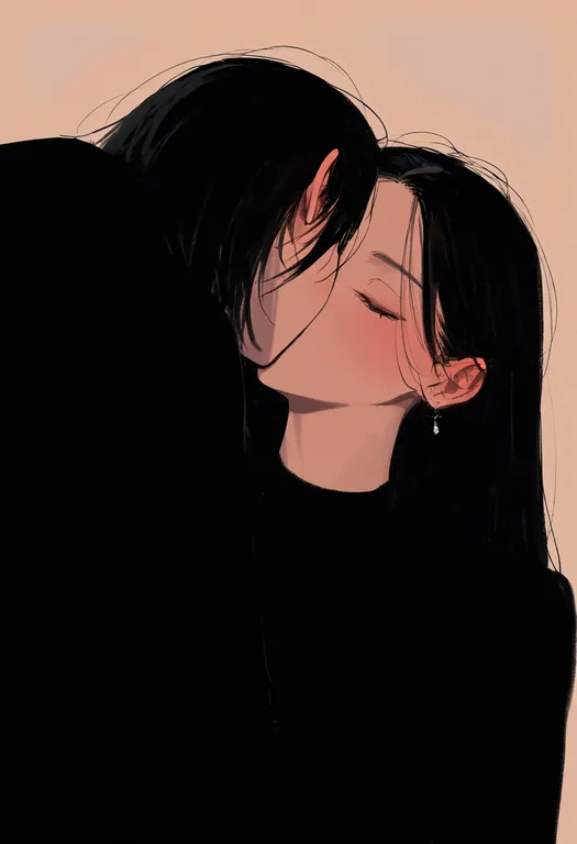 masterpiece, best quality, newest, absurdres, highres, safe, kissing_forehead, 1girl, solo, simple_background — by k3scat, made with ComfyUI