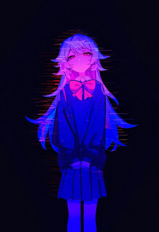 masterpiece, best quality, newest, absurdres, highres, safe, glitch_productions, solo, simple_background — by k3scat, made with ComfyUI