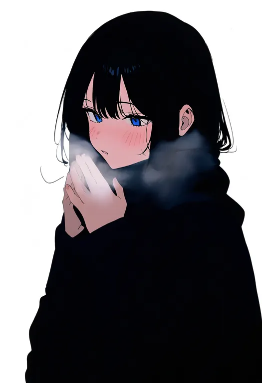 masterpiece, best quality, newest, absurdres, highres, safe, breath, 1girl, solo, simple_background — by k3scat, made with ComfyUI