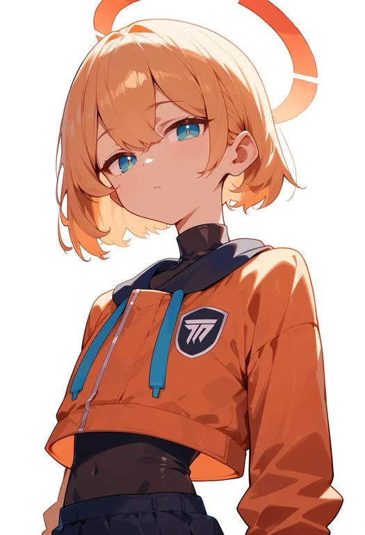 masterpiece, best quality, score_7, safe, kei (orange robot) (blue archive), blue archive, solo, upper body… — by k3scat, made with ComfyUI