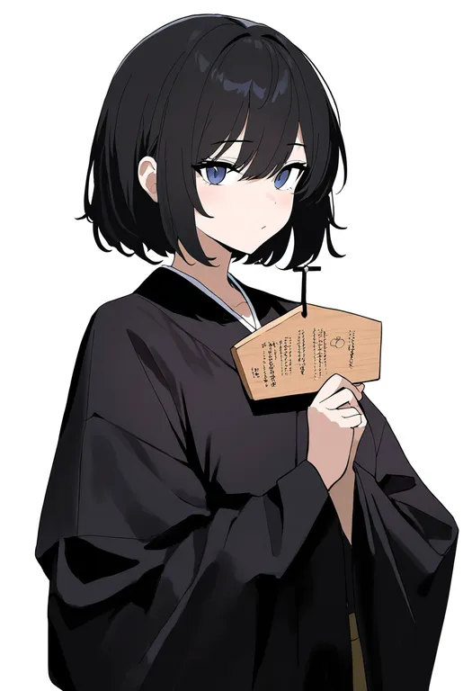 masterpiece, best quality, newest, absurdres, highres, safe, ema, 1girl, solo, simple_background — by k3scat, made with ComfyUI