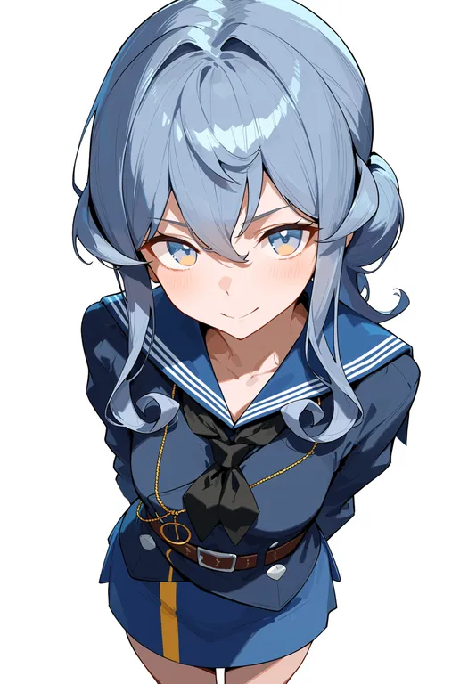 masterpiece, best quality, score_7, safe, gotland (kancolle), solo, upper body, simple background — by k3scat, made with ComfyUI