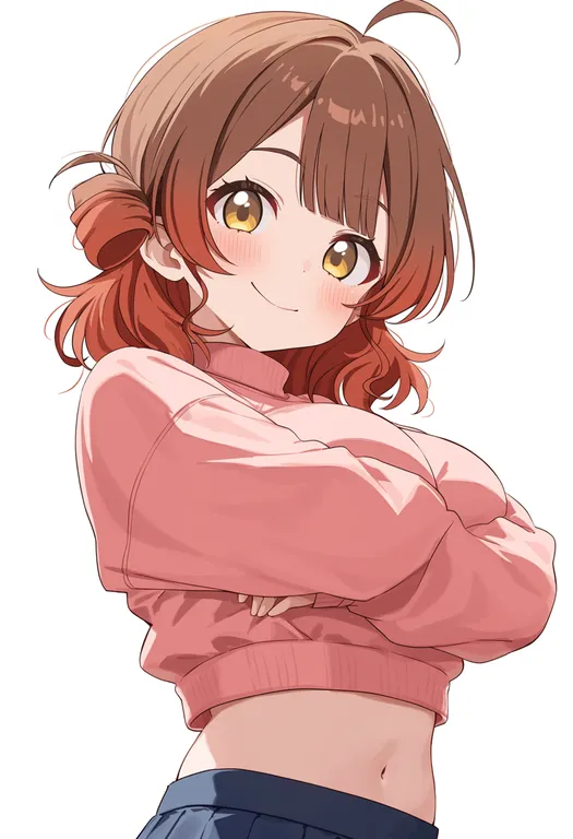 masterpiece, best quality, score_7, safe, hanami ume, solo, upper body, simple background — by k3scat, made with ComfyUI