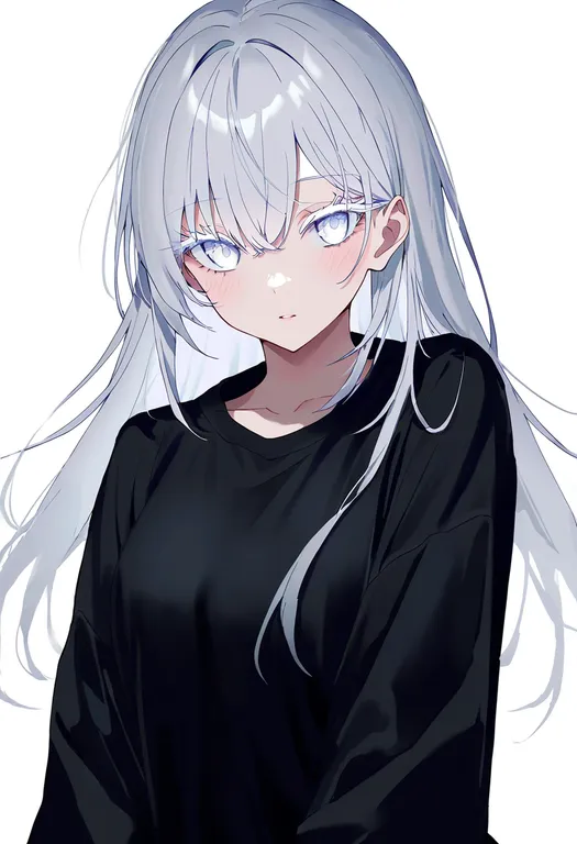 masterpiece, best quality, newest, absurdres, highres, safe, white_eyelashes, 1girl, solo, simple_background — by k3scat, made with ComfyUI