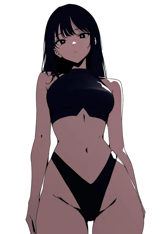 masterpiece, best quality, newest, absurdres, highres, safe, highleg, 1girl, solo, simple_background — by k3scat, made with ComfyUI
