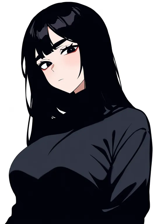 masterpiece, best quality, newest, absurdres, highres, safe, huge_eyebrows, 1girl, solo, simple_background — by k3scat, made with ComfyUI