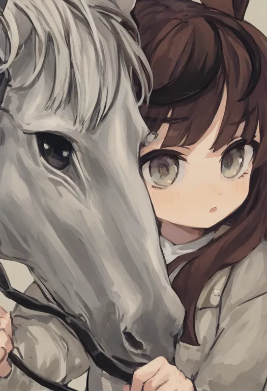 masterpiece, best quality, general, horse, 1girl, solo, simple background — by k3scat, made with ComfyUI