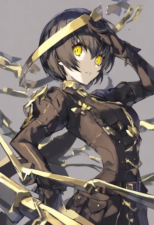masterpiece, best quality, general, persona 5: the phantom x, solo, simple background — by k3scat, made with ComfyUI