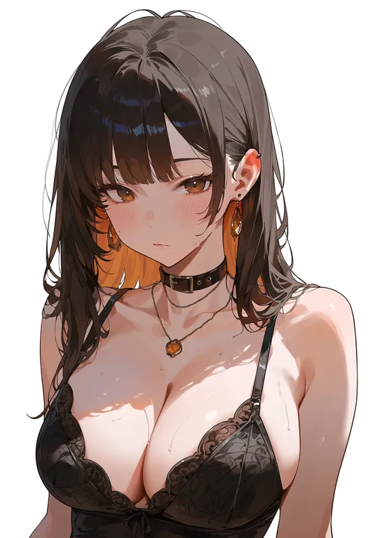 masterpiece, best quality, score_7, safe, terrine (food), 1girl, solo, upper body, simple background — by k3scat, made with ComfyUI
