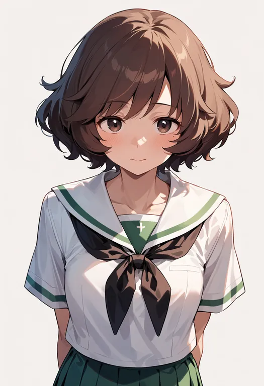 masterpiece, best quality, score_7, safe, akiyama yukari, solo, upper body, simple background — by k3scat, made with ComfyUI