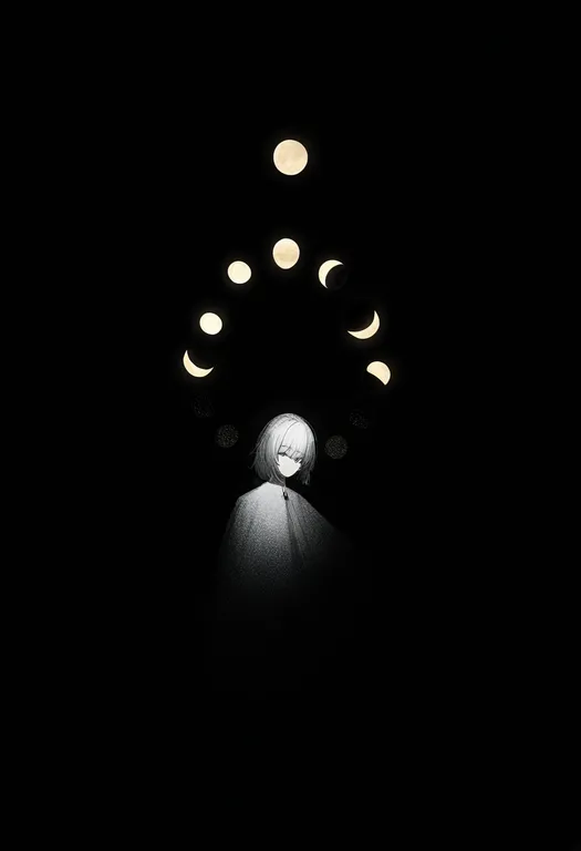 masterpiece, best quality, newest, absurdres, highres, safe, moon_phases, 1girl, solo, simple_background — by k3scat, made with ComfyUI