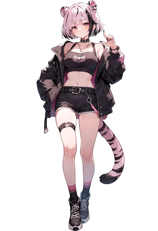 masterpiece, best quality, score_7, safe, hanshin tigers, solo, full body, simple background — by k3scat, made with ComfyUI