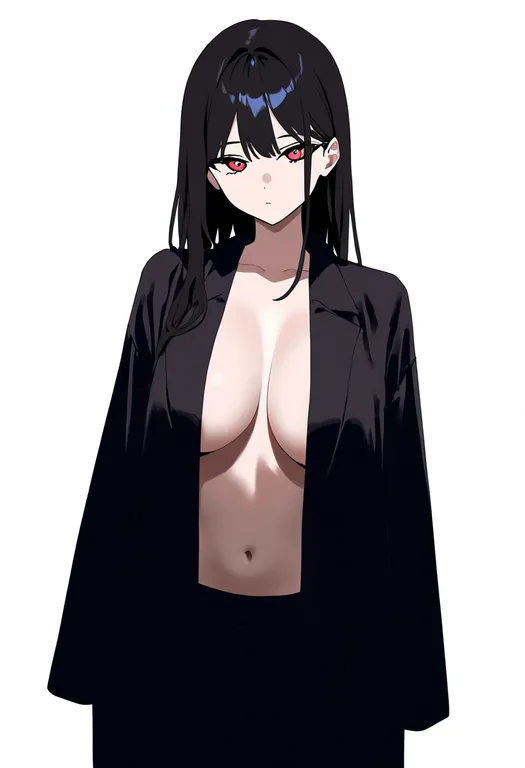 masterpiece, best quality, newest, absurdres, highres, safe, revealing_layer, 1girl, solo, simple_background — by k3scat, made with ComfyUI