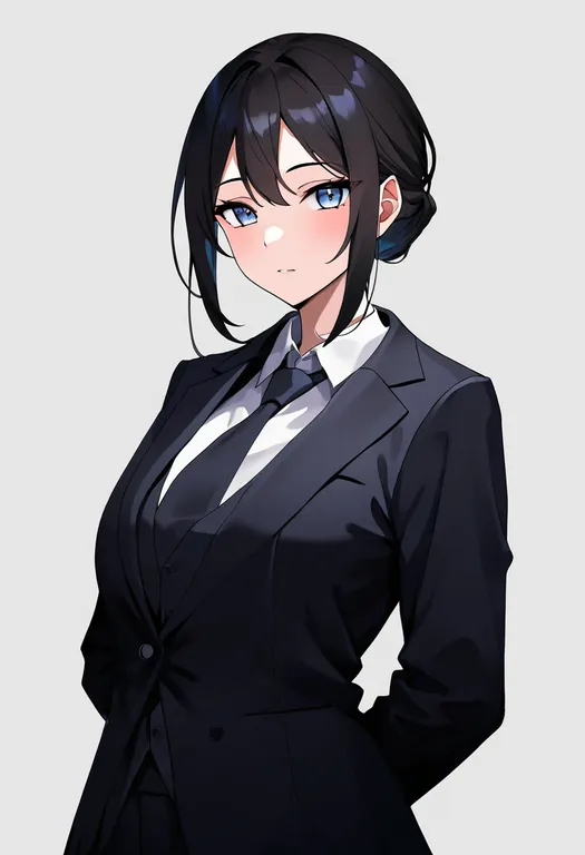 masterpiece, best quality, newest, absurdres, highres, safe, groom, 1girl, solo, simple_background — by k3scat, made with ComfyUI