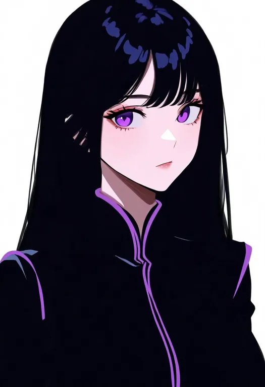 masterpiece, best quality, newest, absurdres, highres, safe, purple_trim, 1girl, solo, simple_background — by k3scat, made with ComfyUI