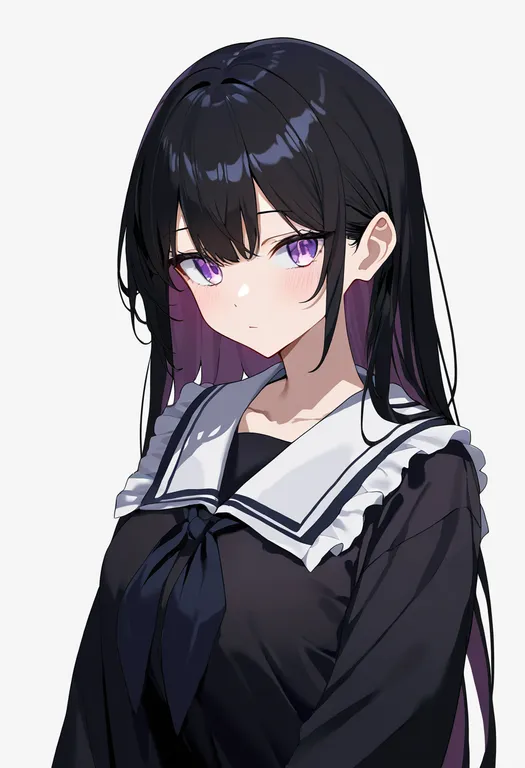masterpiece, best quality, newest, absurdres, highres, safe, frilled_sailor_collar, 1girl, solo, simple_background — by k3scat, made with ComfyUI