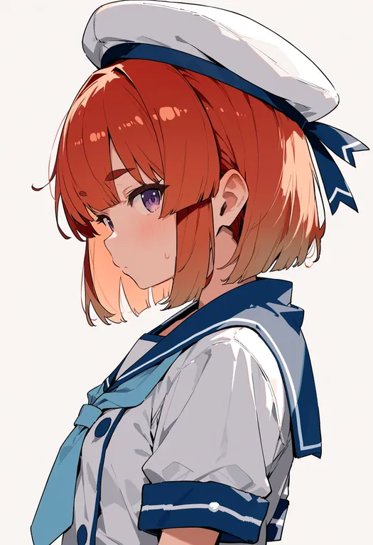masterpiece, best quality, score_7, safe, etorofu (kancolle), solo, upper body, simple background — by k3scat, made with ComfyUI