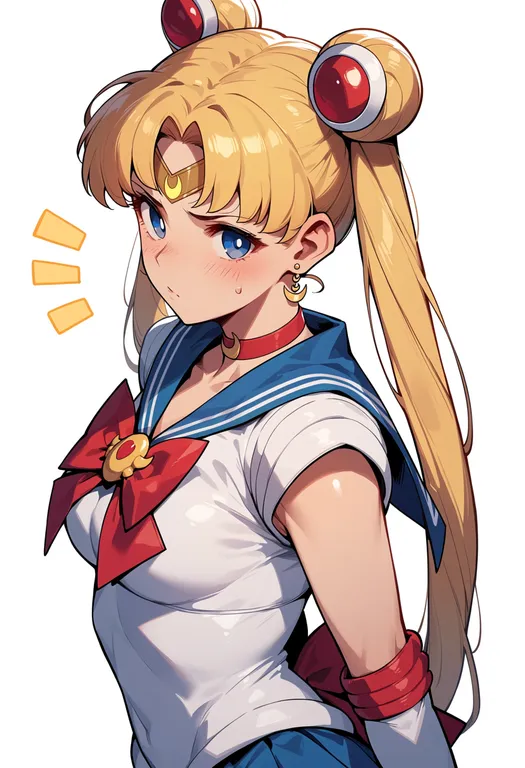 masterpiece, best quality, score_7, safe, luna (sailor moon), solo, upper body, simple background — by k3scat, made with ComfyUI