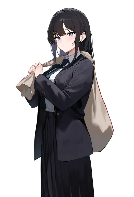 masterpiece, best quality, newest, absurdres, highres, safe, sack, 1girl, solo, simple_background — by k3scat, made with ComfyUI