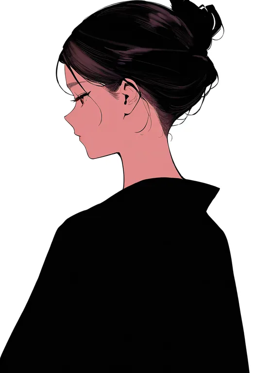 masterpiece, best quality, newest, absurdres, highres, safe, updo, 1girl, solo, simple_background — by k3scat, made with ComfyUI