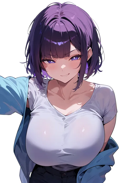 masterpiece, best quality, score_7, safe, kamineko, solo, upper body, simple background — by k3scat, made with ComfyUI