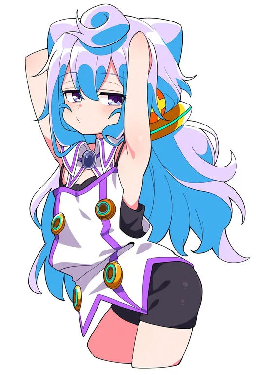 masterpiece, best quality, score_7, safe, hacka doll 3, solo, upper body, simple background — by k3scat, made with ComfyUI