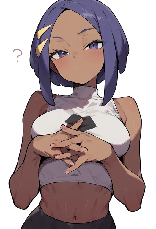 masterpiece, best quality, score_7, safe, urbain (pokemon), pokemon, solo, upper body, simple background — by k3scat, made with ComfyUI