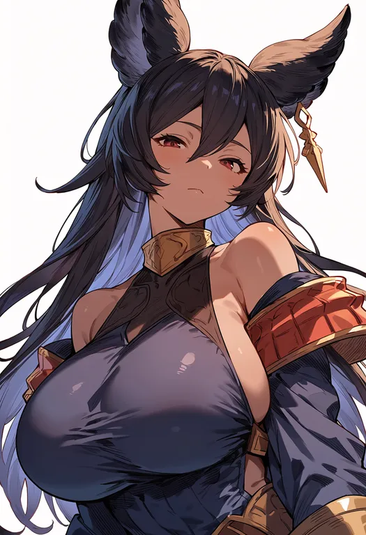 masterpiece, best quality, score_7, safe, nier (granblue fantasy), granblue fantasy, solo, upper body, simple background — by k3scat, made with ComfyUI