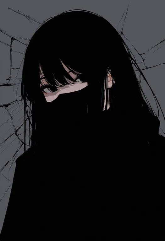 masterpiece, best quality, newest, absurdres, highres, safe, cracked_wall, 1girl, solo, simple_background — by k3scat, made with ComfyUI