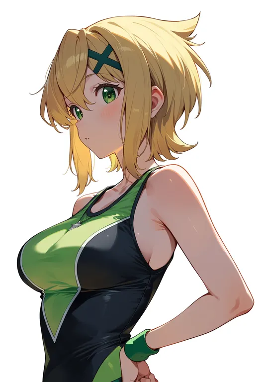 masterpiece, best quality, score_7, safe, akatsuki kirika, solo, upper body, simple background — by k3scat, made with ComfyUI