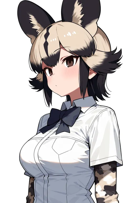 masterpiece, best quality, score_7, safe, african wild dog (kemono friends), kemono friends, solo, upper body… — by k3scat, made with ComfyUI