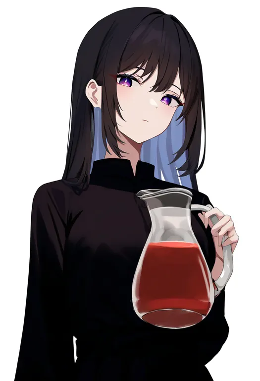 masterpiece, best quality, newest, absurdres, highres, safe, pitcher_(container), 1girl, solo, simple_background — by k3scat, made with ComfyUI