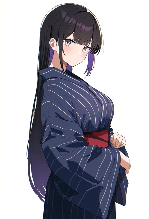 masterpiece, best quality, newest, absurdres, highres, safe, quarterly_pixiv_6_yukata_&_wafuku, solo, simple_background — by k3scat, made with ComfyUI