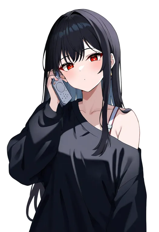 masterpiece, best quality, newest, absurdres, highres, safe, single_shoulder_pad, 1girl, solo, simple_background — by k3scat, made with ComfyUI