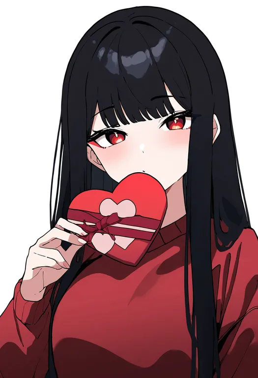 masterpiece, best quality, newest, absurdres, highres, safe, heart-shaped_food, 1girl, solo, simple_background — by k3scat, made with ComfyUI
