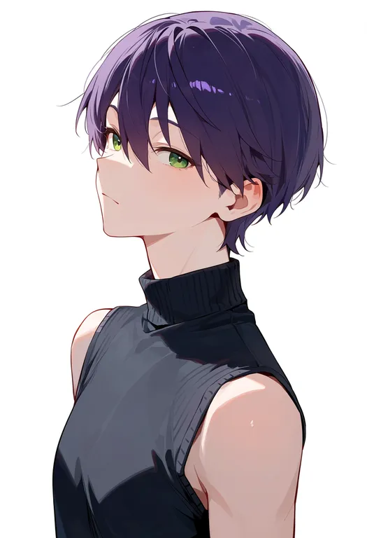 masterpiece, best quality, score_7, safe, kenmochi touya, solo, upper body, simple background — by k3scat, made with ComfyUI