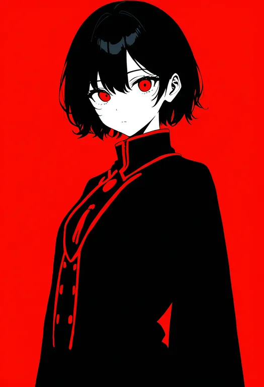 masterpiece, best quality, newest, absurdres, highres, safe, red_trim, 1girl, solo, simple_background — by k3scat, made with ComfyUI