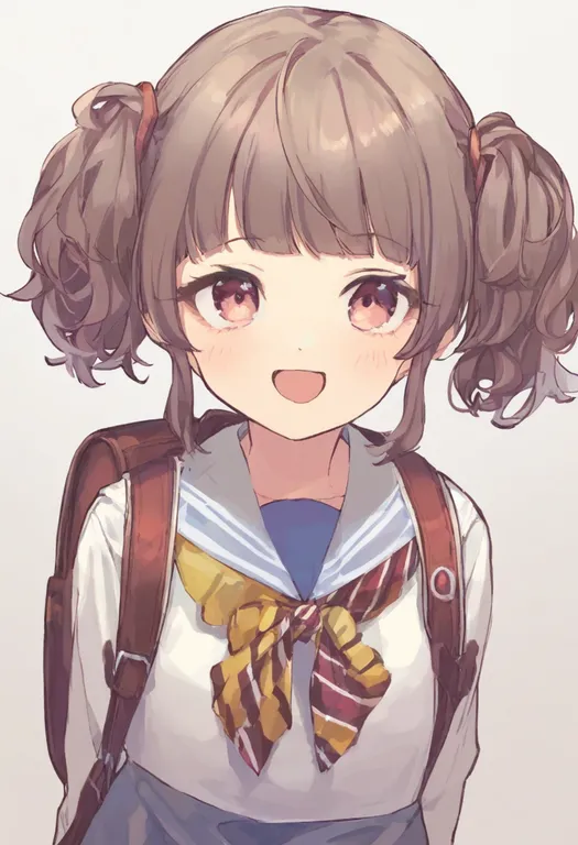 masterpiece, best quality, general, diagonal-striped clothes, 1girl, solo, simple background — by k3scat, made with ComfyUI