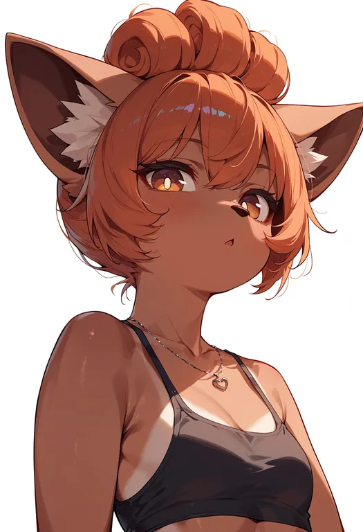 masterpiece, best quality, score_7, safe, vulpix, solo, upper body, simple background — by k3scat, made with ComfyUI