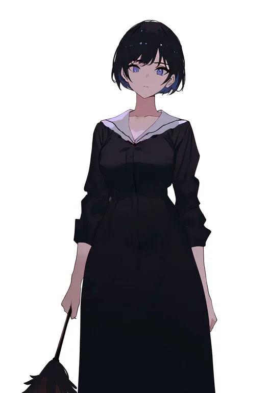 masterpiece, best quality, newest, absurdres, highres, safe, duster, 1girl, solo, simple_background — by k3scat, made with ComfyUI