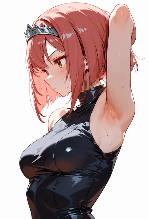 masterpiece, best quality, score_7, safe, ark royal (kancolle), solo, upper body, simple background — by k3scat, made with ComfyUI