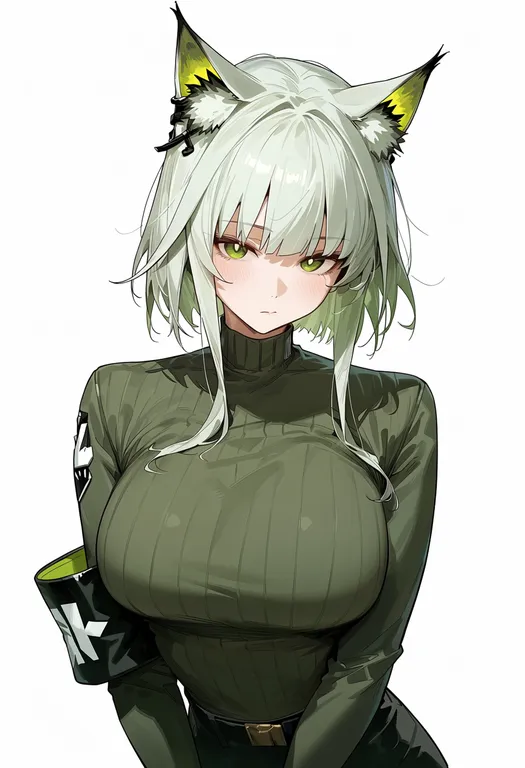 masterpiece, best quality, score_7, safe, kal'tsit (arknights), arknights, solo, upper body, simple background — by k3scat, made with ComfyUI