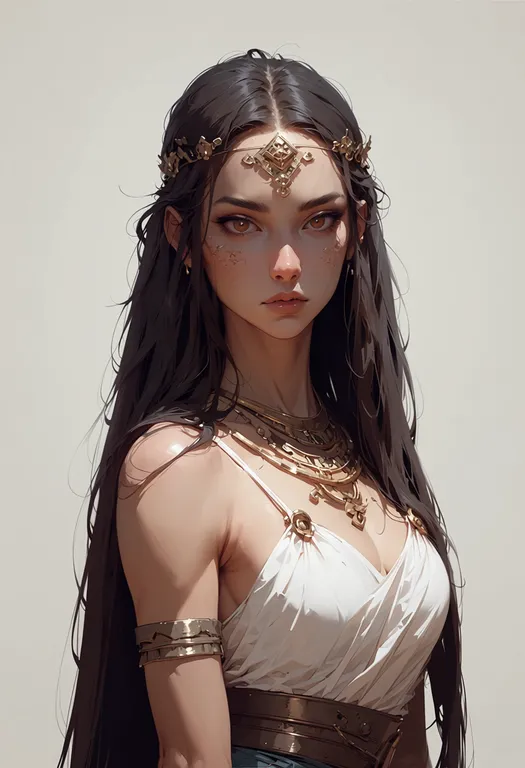masterpiece, best quality, score_7, safe, psyche (mythology), mythology, solo, upper body, simple background — by k3scat, made with ComfyUI