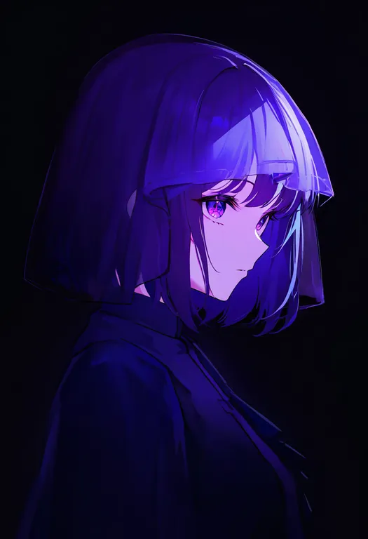 masterpiece, best quality, newest, absurdres, highres, safe, purple_veil, 1girl, solo, simple_background — by k3scat, made with ComfyUI